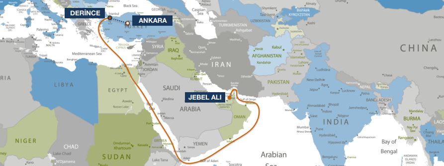 Jebel Ali, UAE - Ankara, Turkey