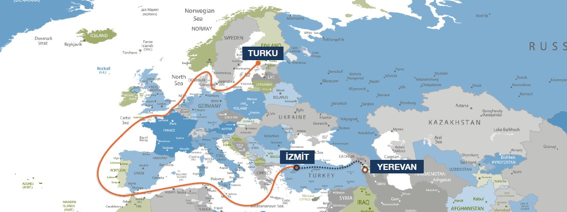 Yerevan, Armenia - Turku, Finland